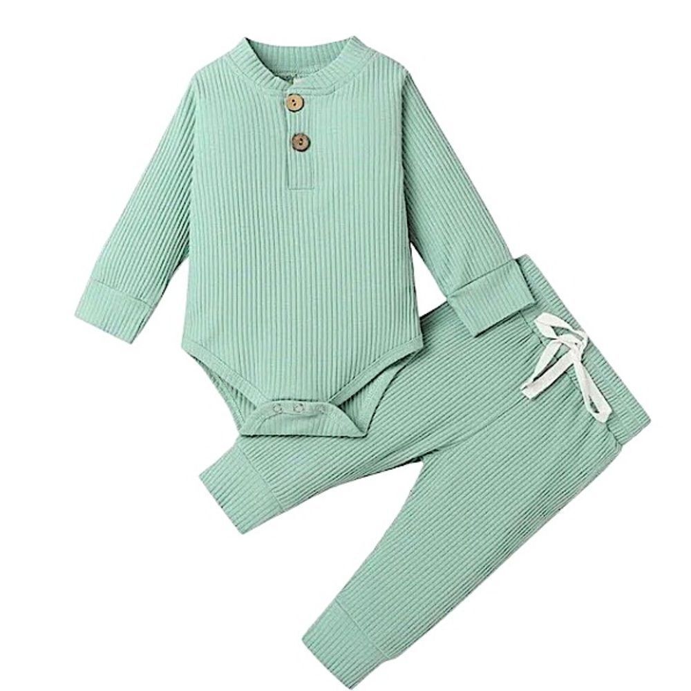 New born aqua colored baby sweat suit 3-6months  NWOT